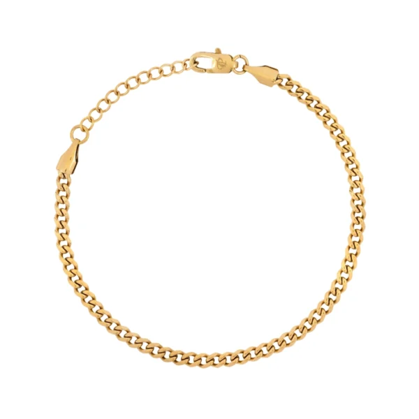 18K Gold Cuban Bracelet (3mm)