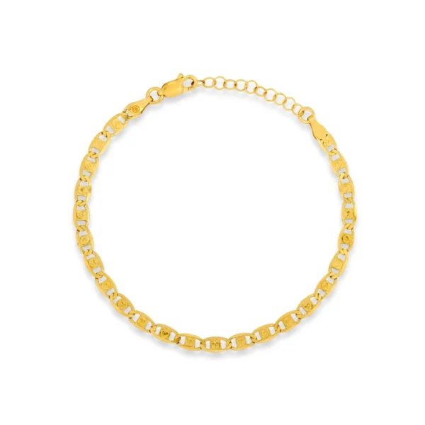 23K Gold Heart Valentino Bracelet (3.6mm)